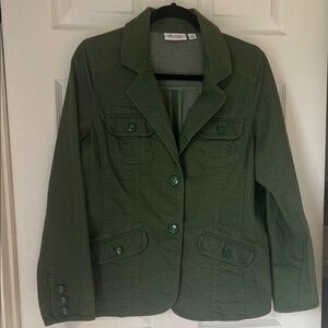 D & co Olive Green Women's Blazer